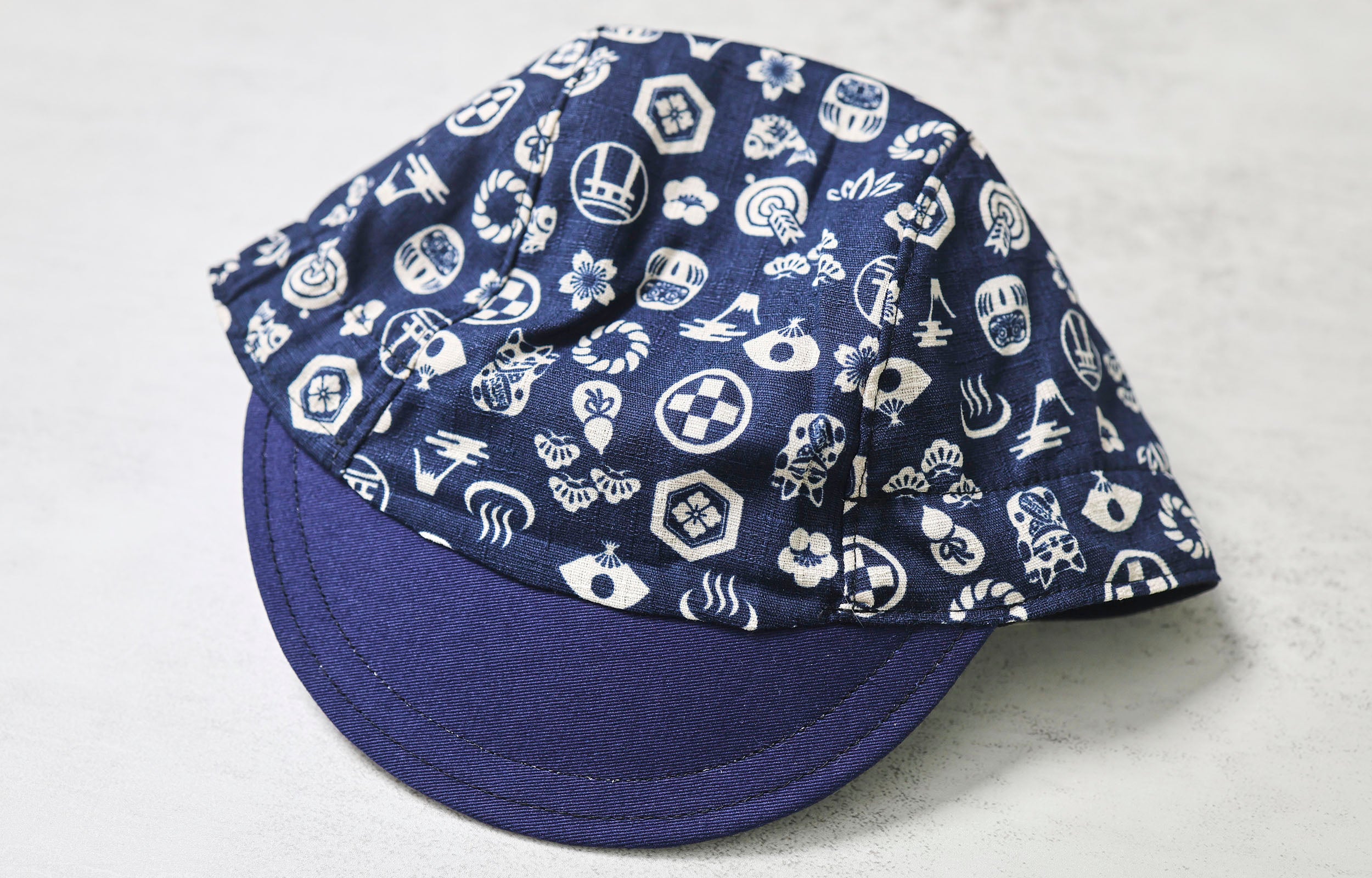 Japanese Mini Graphic Blue Cycling Cap