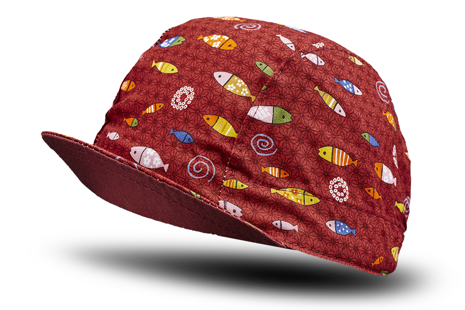 Little Sakana Maroon Cycling Cap